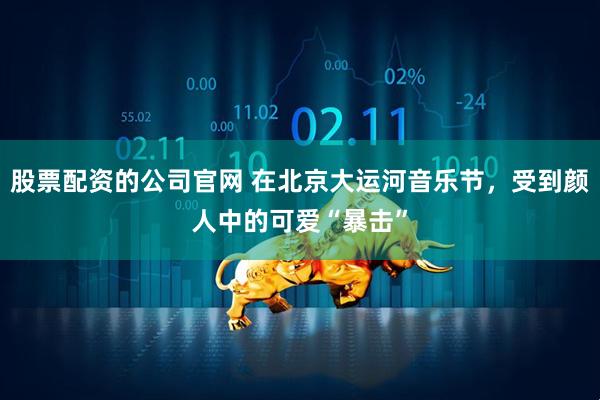 股票配资的公司官网 在北京大运河音乐节，受到颜人中的可爱“暴击”